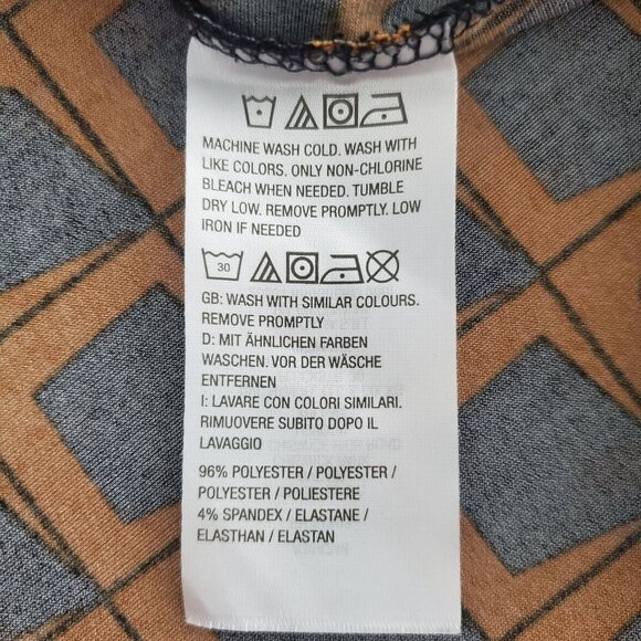 Susan Graver Womens Geometric Liquid Knit Bateau Neck Tunic Top Size S Career - Picture 4 of 8